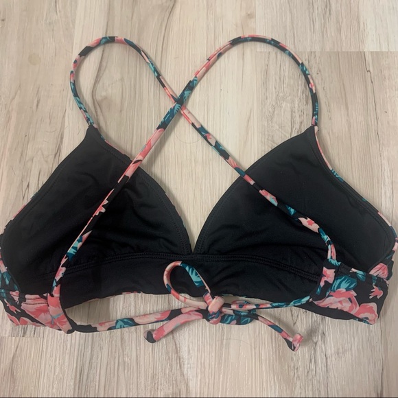 Floral Reversible Bikini Top Size Small - Picture 3 of 5
